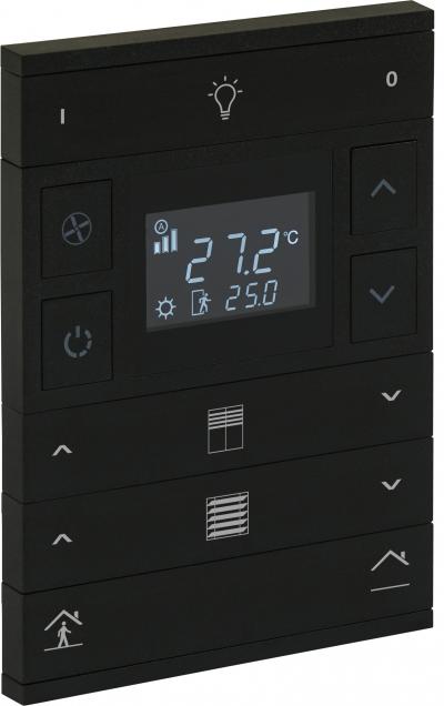 EAE KNX Thermostattaster 12 Tasten mit Gravur ORIA Anthrazit